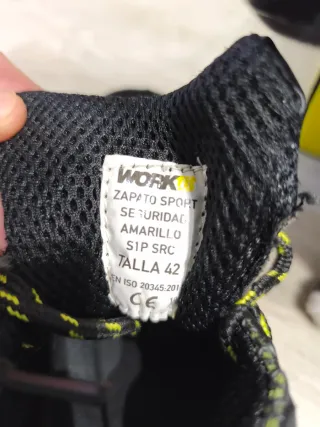 Zapatos de seguridad Work negros y amarillos talla