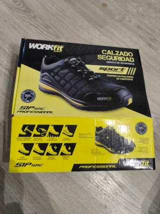 Zapatos de seguridad Work negros y amarillos talla
