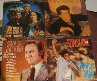 Lote 4 Vinilos Vintage:Disco,Latino y Flamenco pop