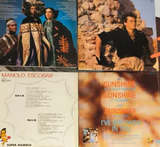Lote 4 Vinilos Vintage:Disco,Latino y Flamenco pop