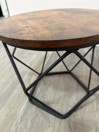 Juego 2 mesas auxiliares redondas