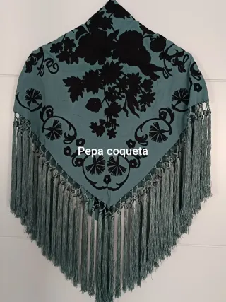 Mantoncillo azul y negro  bicolor