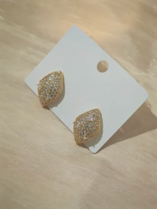 Orecchini foglia pavé zircone