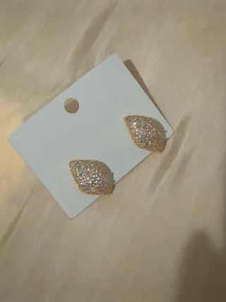 Orecchini foglia pavé zircone