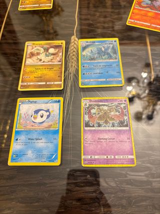 Cartas Pokémon: Drampa, Avalugg, Piplup, Doublade