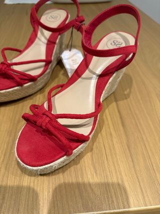 Alpargatas Cuña Sfera Rojas