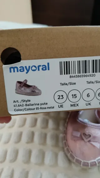 Bailarinas Mayoral rosas talla 23