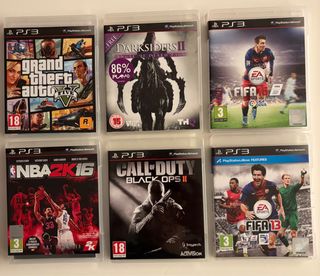 Lote 5 Juegos PS3: GTA V, FIFA 18, NBA 2K16, Darks