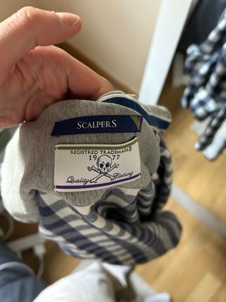 Camisa Scalpers Cuadros Azul y Blanco