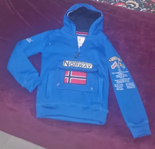 Sudadera Geographical Norway Talla 8 AZUL