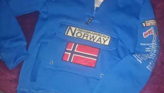 Sudadera Geographical Norway Talla 8 AZUL