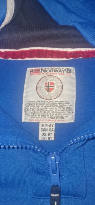 Sudadera Geographical Norway Talla 8 AZUL