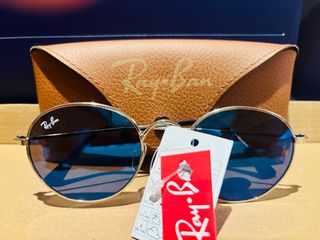 Gafas de Sol Ray-Ban Ovaladas Azules y Plateadas