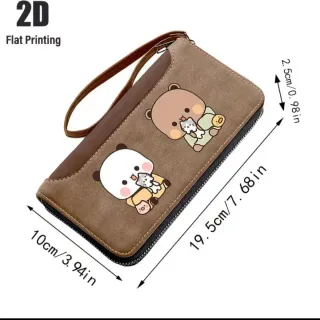 Cartera de muñeca vintage oso panda y gato