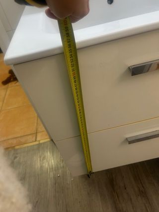 Mueble Lavabo Roca Blanco flotante.