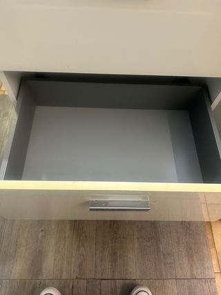 Mueble Lavabo Roca Blanco flotante.