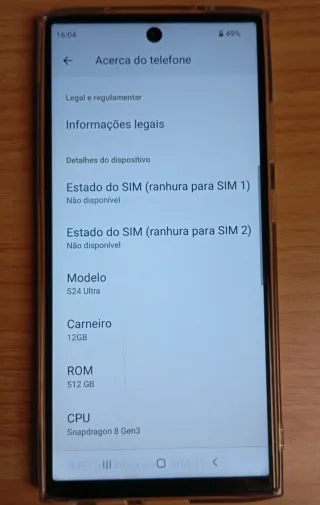 Smartphone Inspiração S24 Ultra com Pen