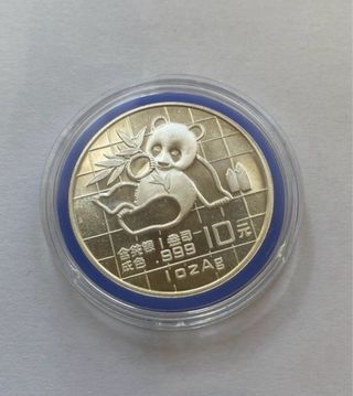 Moneda Panda China 1989 1 Onza Plata