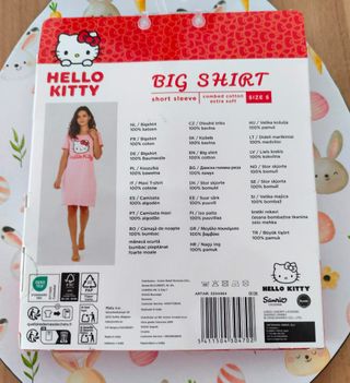 Camisón manga corta algodón Hello Kitty Sanrio