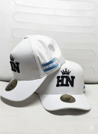 Gorras HN Negras con Bandera de Honduras