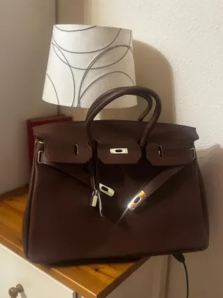 Borsa in pelle marrone