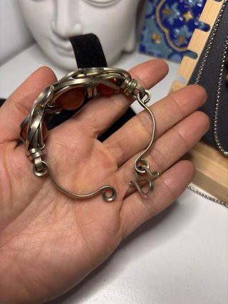 Conjunto de collares y pulsera pedreria