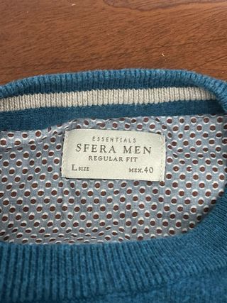 Jersey hombre azul turquesa