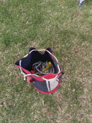 Arnés de seguridad y cuerda 15m