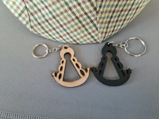 Llavero Virgen del Rocío en Madera