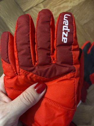 Guantes de esquí Wedze rojos