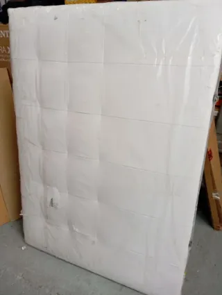 Cabecero Dinamarca Acolchado Piel Sintética Blanco