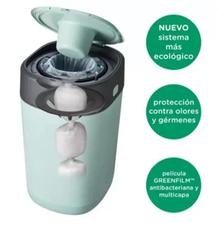 Contenedor de pañales antibacteriano