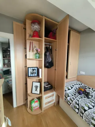 Armario para cama nido en color haya