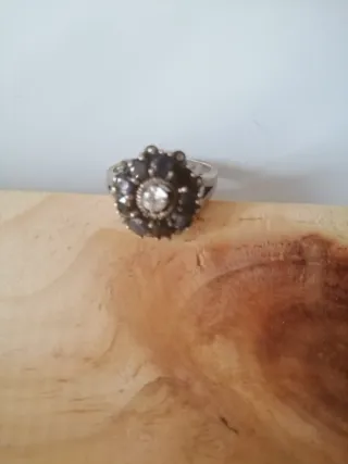 Anillo Plata Zafiros Flor