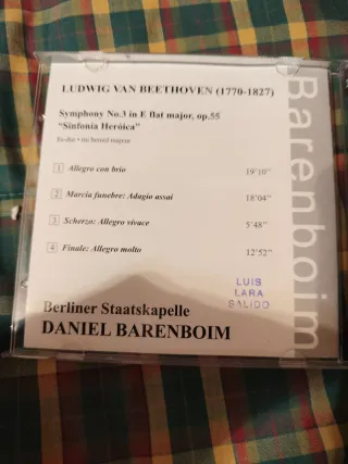 CD Beethoven Sinfonía 3 Barenboim