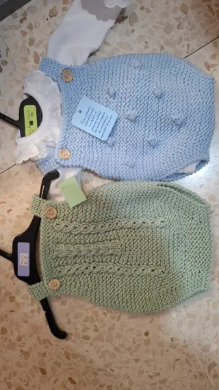Conjunto Ropa Bebé tejida
