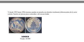 Moneda Panda China 1993 PRUEBA