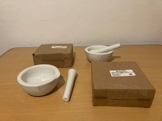 Pack 2 Morteros Porcelana Blancos Nuevos !