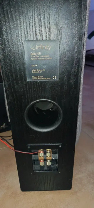 Altavoces Infinity Frontales Negros y Plateados