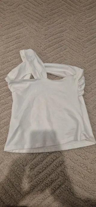 Top Stradivarius Blanco Talla M