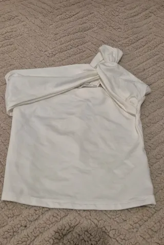 Top Stradivarius Blanco Talla M