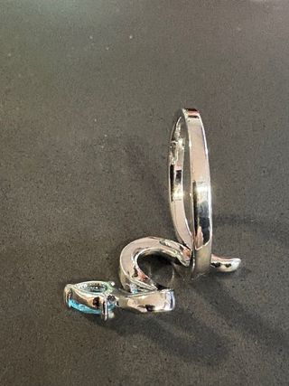 Anello Serpente Argento e pietra  Azzurra