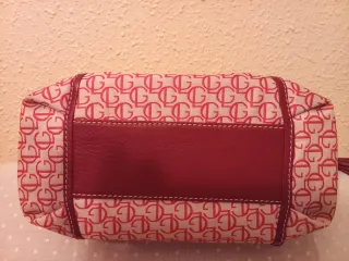 Bolso de mano Guy Laroche rojo y blanco