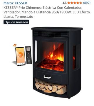 Chimenea Eléctrica KESSER Negra