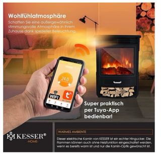 Chimenea Eléctrica KESSER Negra