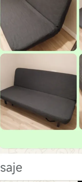 Sofá Cama Ikea Gris Tela