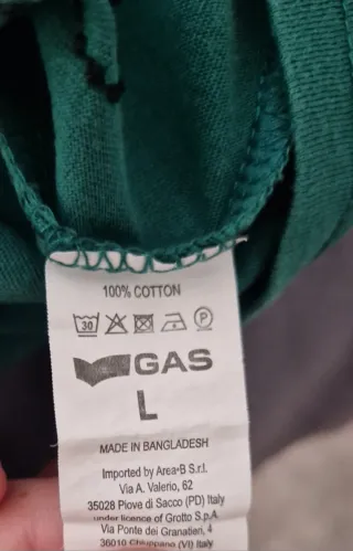 T-shirt uomo GAS verde taglia L
