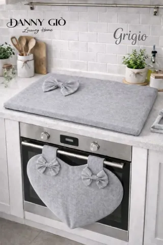 Copriforno e Coprifornelli Cuore Rosa