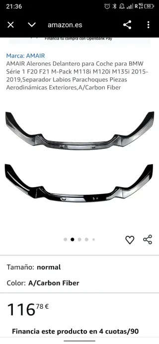 Labios BMW Fibra de Carbono