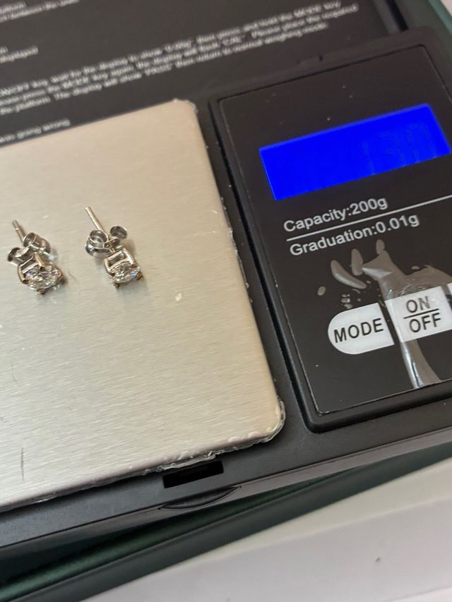 Pendientes Oro 18k Con 1.09 Ct Diamantes Naturales